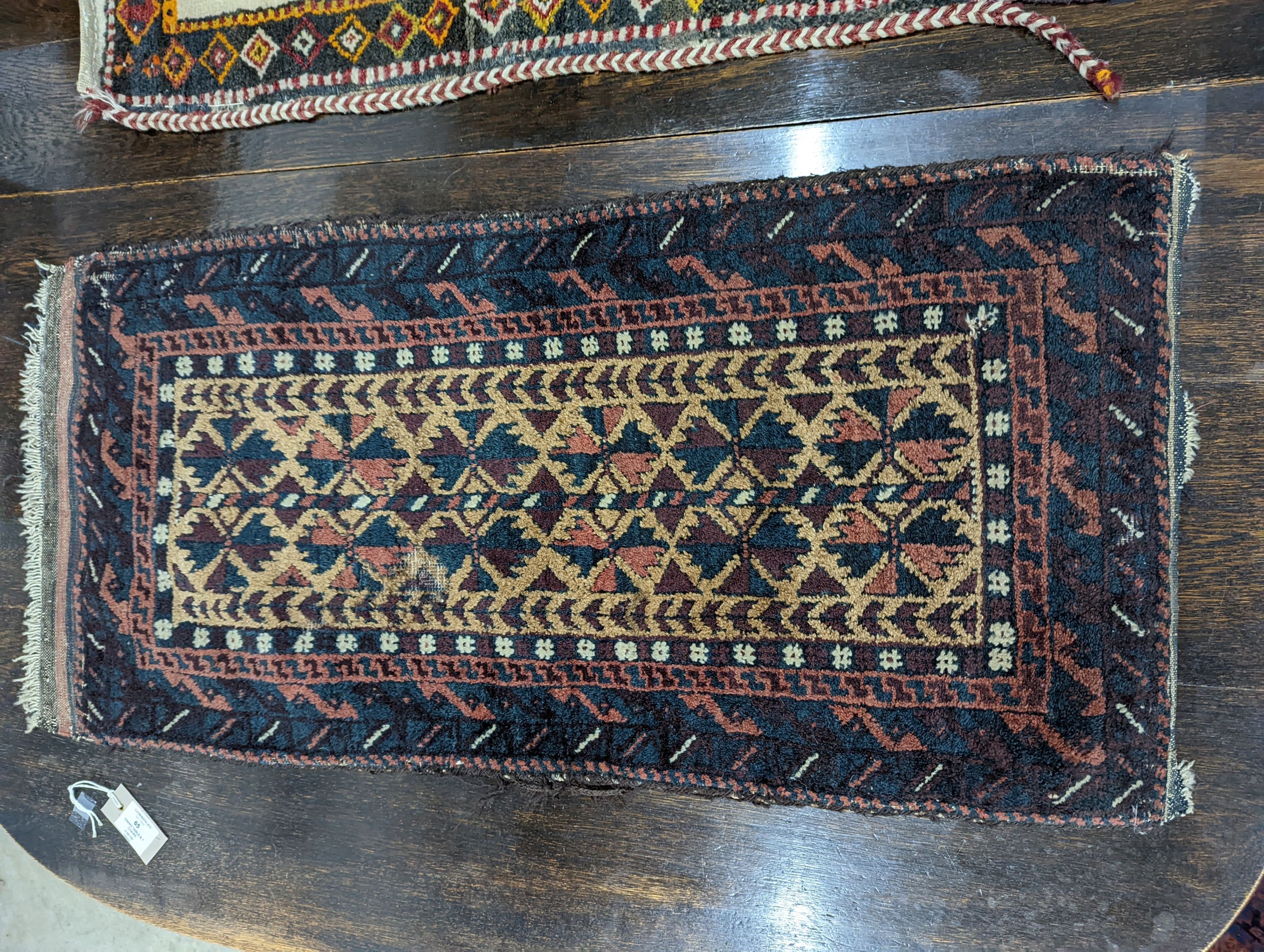 Two Belouch rugs and two prayer mats, largest 200 x 110cm